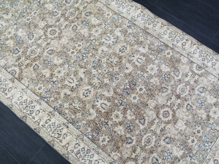 Tan Turkish Oushak Rug 3' 10" x 6' 11" Hand-Knotted | No. WR97447
