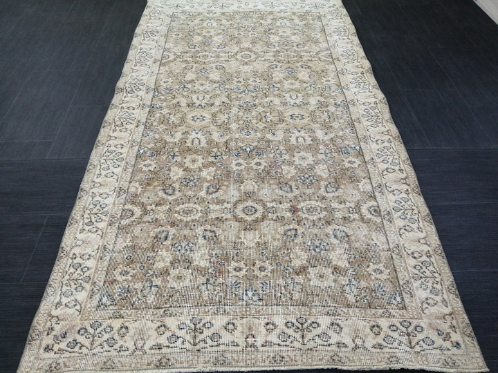 Tan Turkish Oushak Rug 3' 10" x 6' 11" Hand-Knotted | No. WR97447