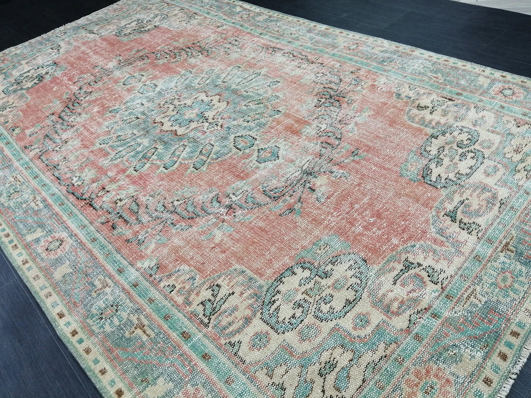 Rust Turkish Runner Rug 5' 9" x 9' 5" Hand-Knotted | No. WR97547