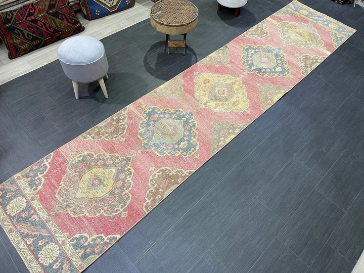 Turkish Runner Rug 2' 9" x 12' 8" Hand-Knotted | No. WR97859