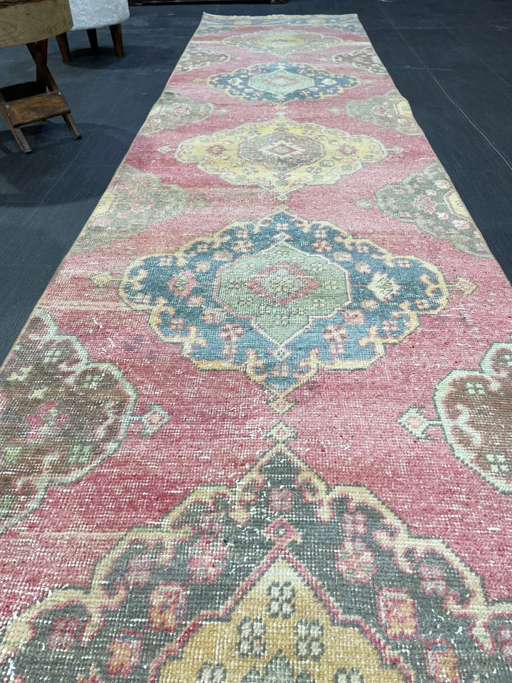 Turkish Runner Rug 2' 9" x 12' 8" Hand-Knotted | No. WR97859