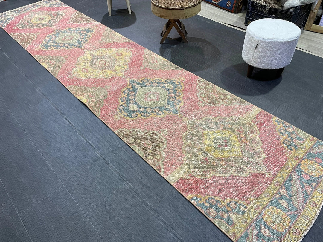 Turkish Runner Rug 2' 9" x 12' 8" Hand-Knotted | No. WR97859