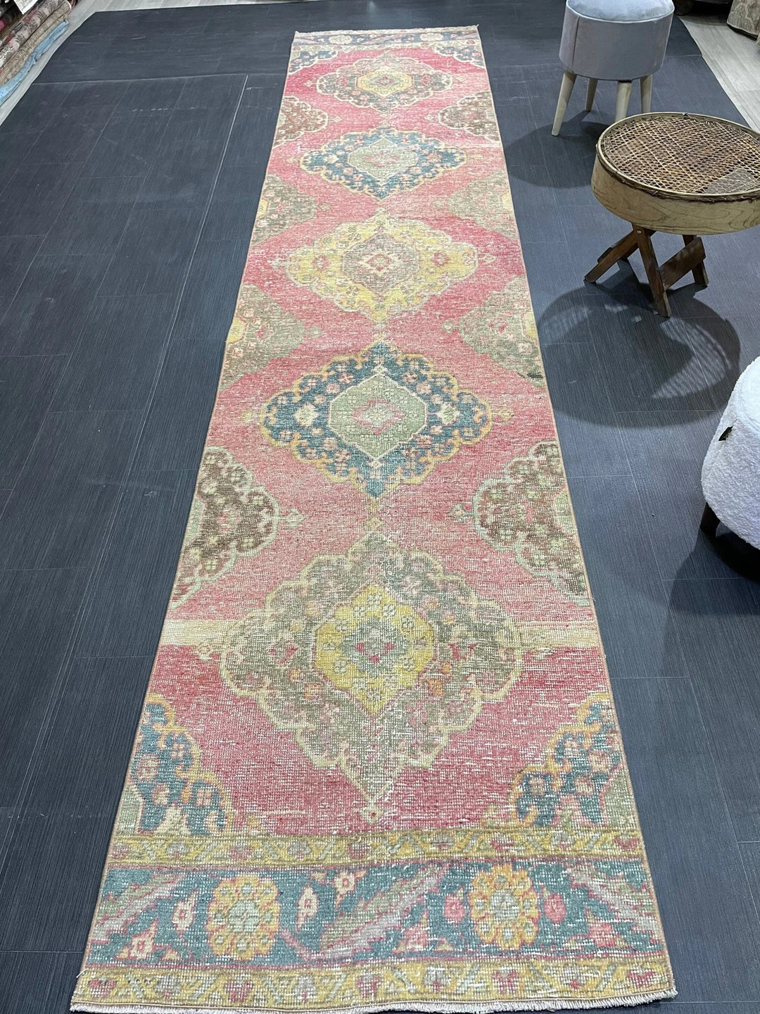Turkish Runner Rug 2' 9" x 12' 8" Hand-Knotted | No. WR97859