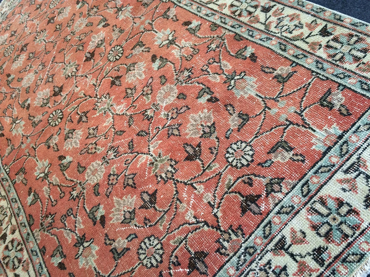 Salmon Turkish Oushak Rug Hand-Knotted | No. WR98015