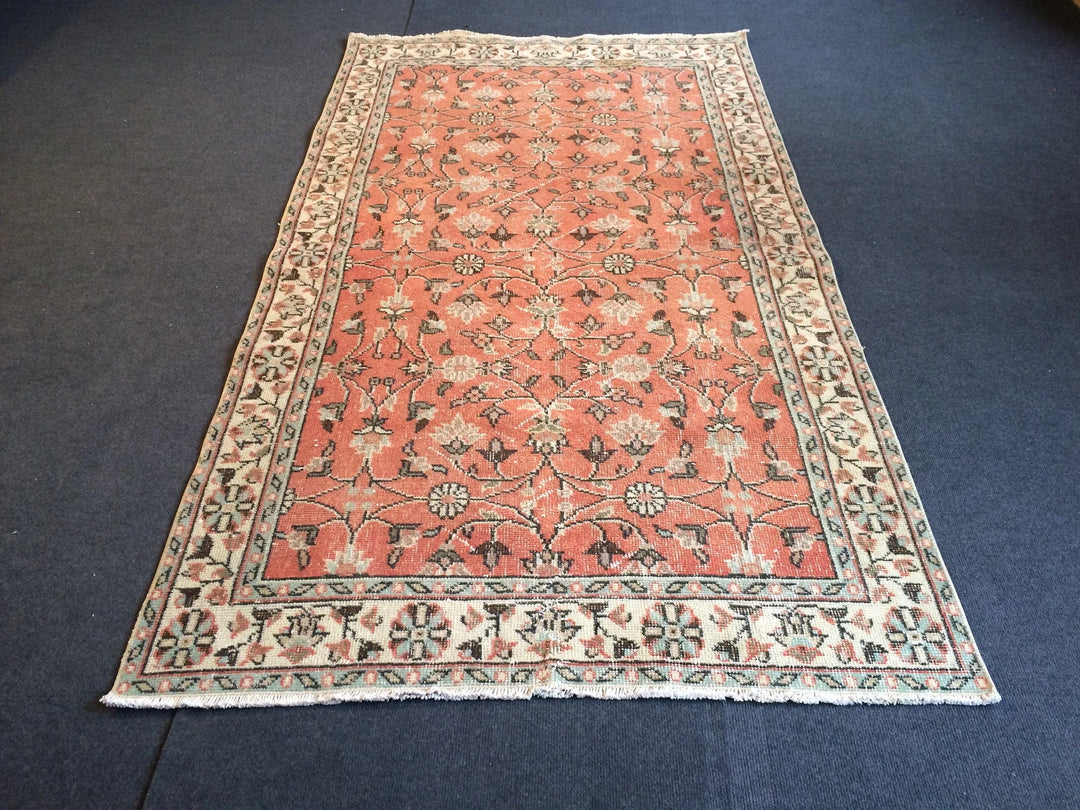 Salmon Turkish Oushak Rug Hand-Knotted | No. WR98015