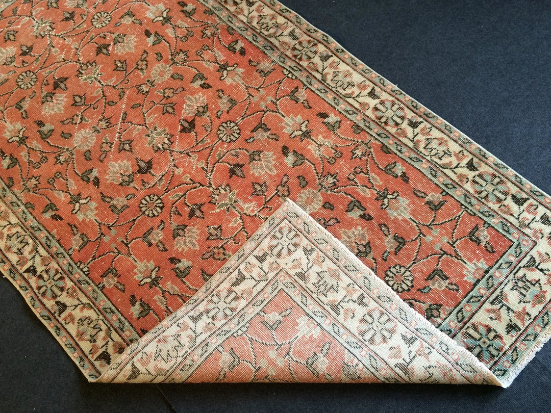 Salmon Turkish Oushak Rug Hand-Knotted | No. WR98015