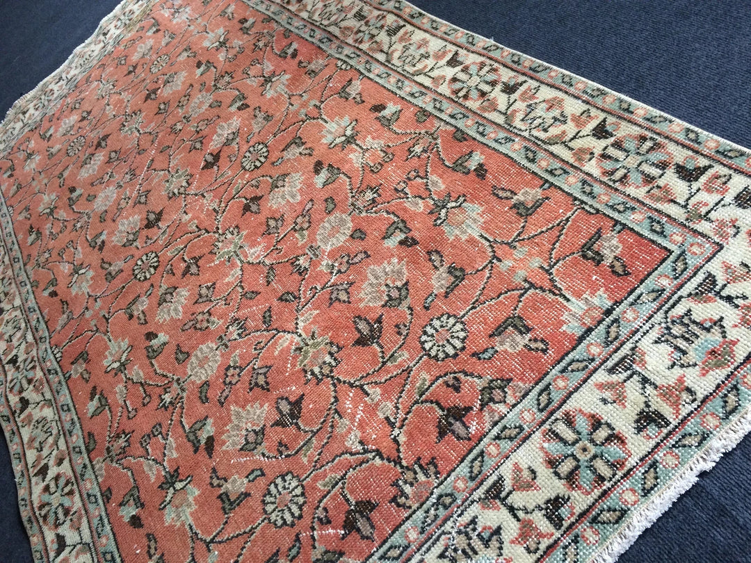 Salmon Turkish Oushak Rug Hand-Knotted | No. WR98015