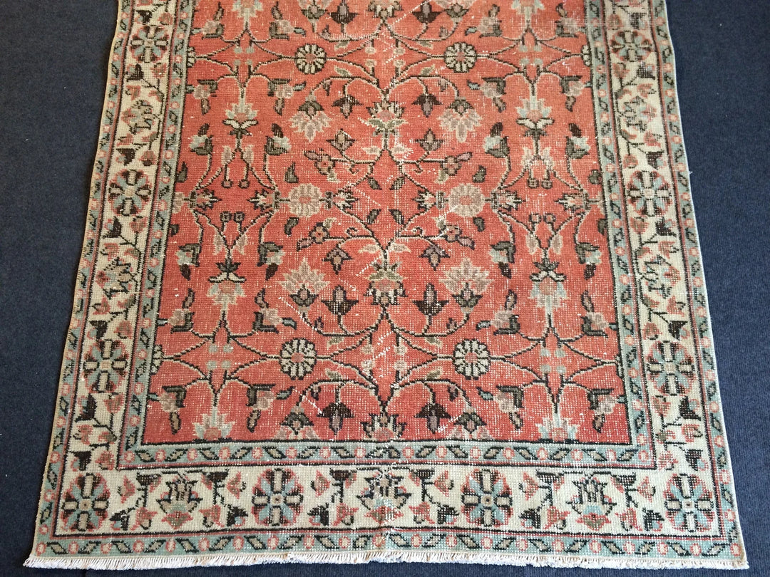 Salmon Turkish Oushak Rug Hand-Knotted | No. WR98015