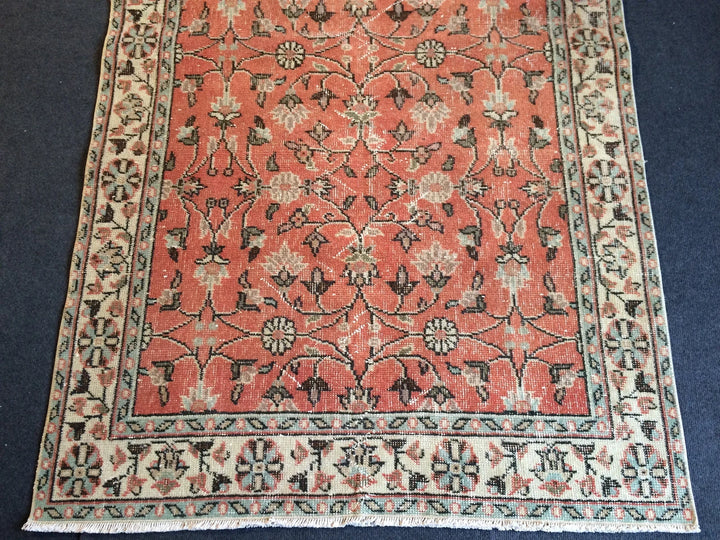 Salmon Turkish Oushak Rug Hand-Knotted | No. WR98015