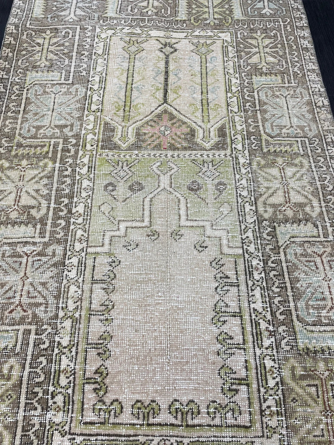 Rust Turkish Runner Rug 3' 6" x 6' 7" Hand-Knotted | No. WR98241