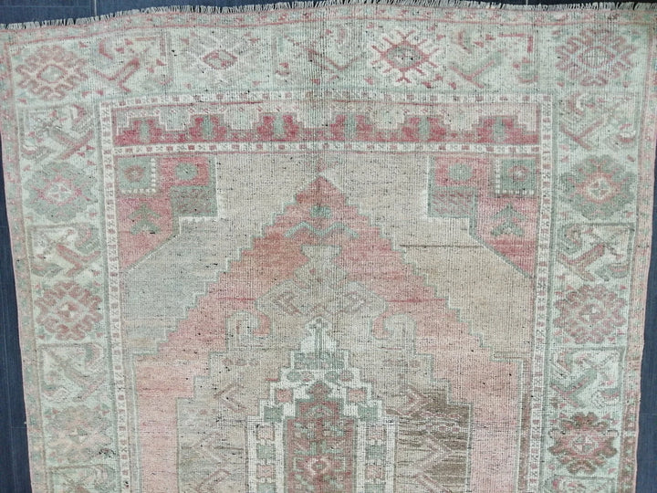 Tan Turkish Runner Rug 4' 10" x 10' 7" Hand-Knotted | No. WR98242