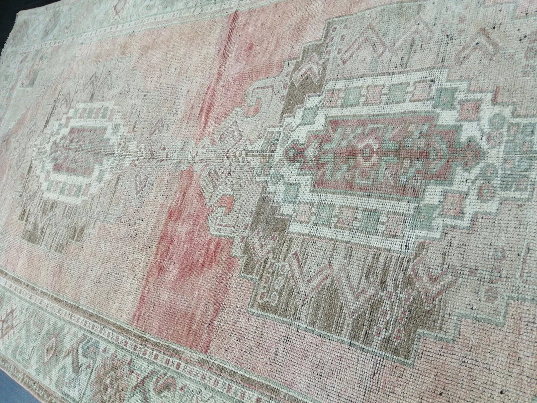 Tan Turkish Runner Rug 4' 10" x 10' 7" Hand-Knotted | No. WR98242