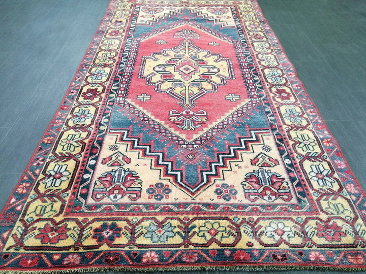 Rust Turkish Runner Rug 3' 7" x 6' 10" Hand-Knotted | No. WR98592