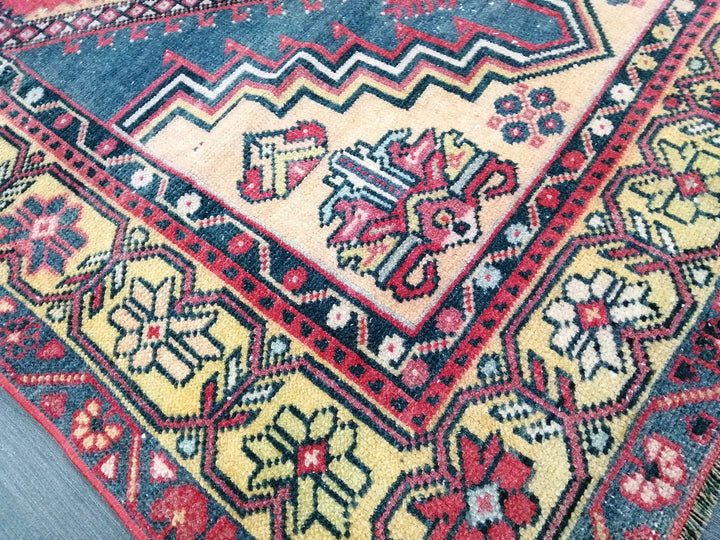 Rust Turkish Runner Rug 3' 7" x 6' 10" Hand-Knotted | No. WR98592