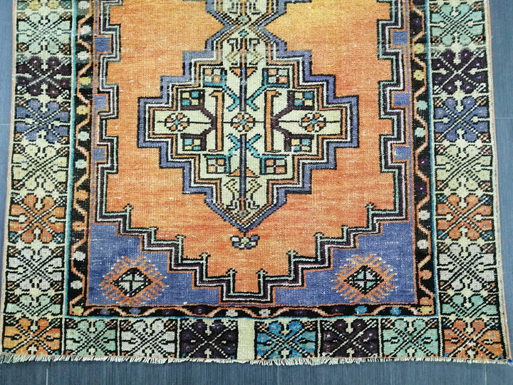 Rust Turkish Runner Rug 3' 7" x 5' 5" Hand-Knotted | No. WR98684