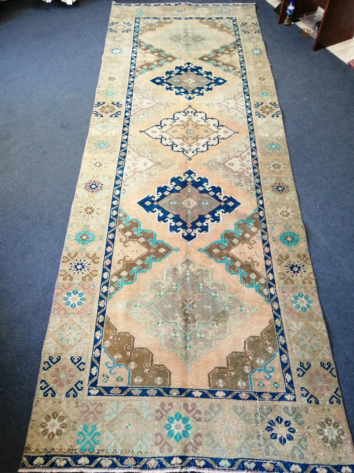 Turkish Runner Rug 4' 10" x 13' Hand-Knotted | No. WR98994