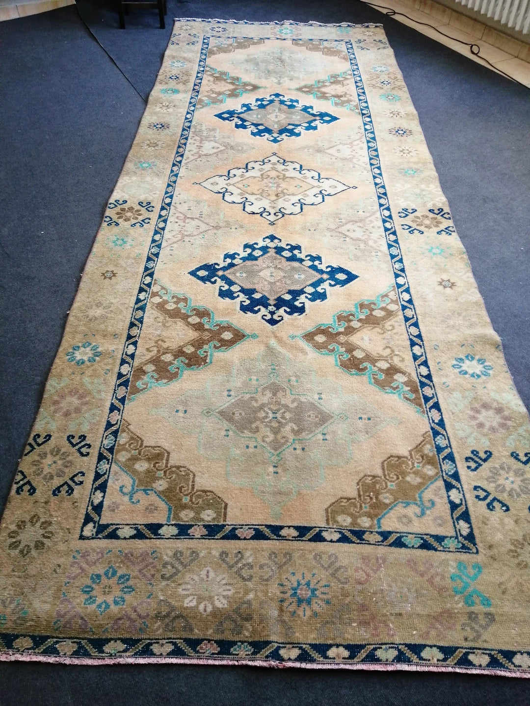 Turkish Runner Rug 4' 10" x 13' Hand-Knotted | No. WR98994