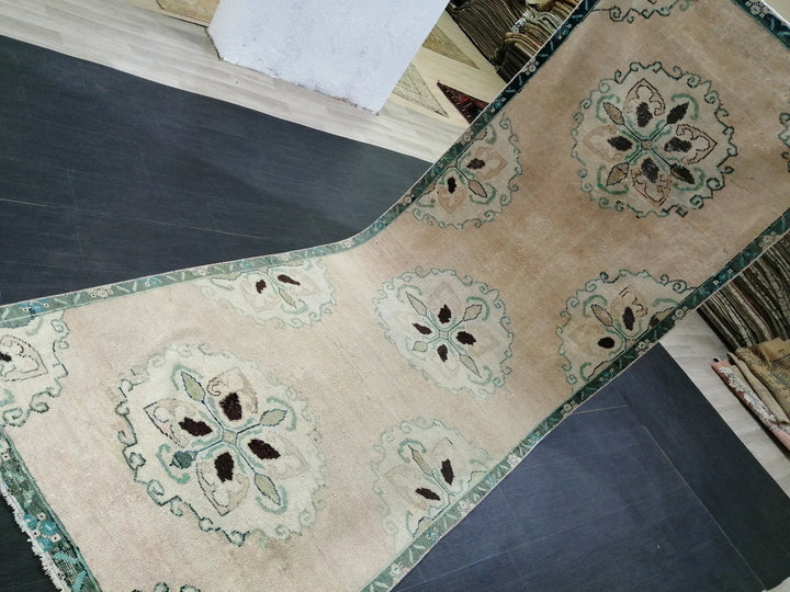 Pink Turkish Runner Rug 3' 10" x 11' 4" Hand-Knotted | No. WR99239