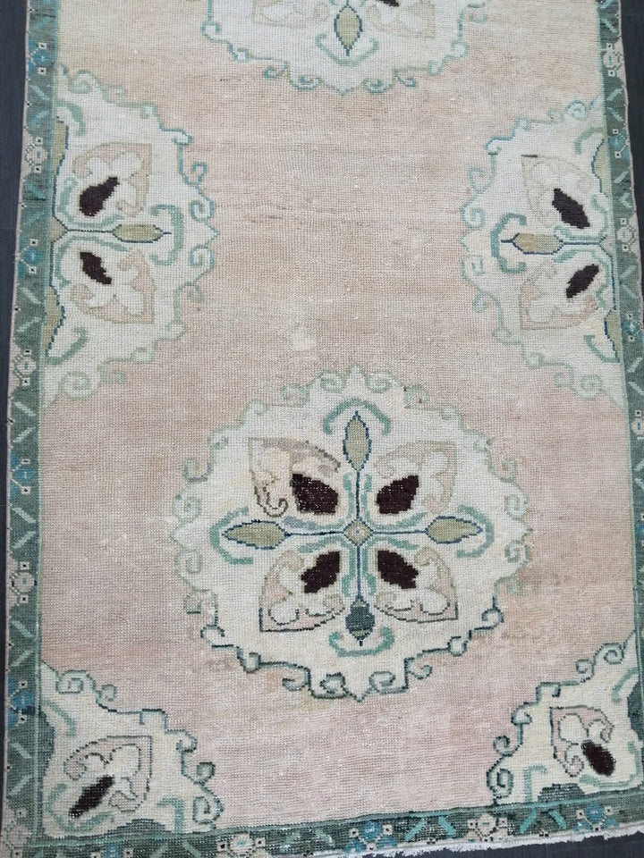 Pink Turkish Runner Rug 3' 10" x 11' 4" Hand-Knotted | No. WR99239