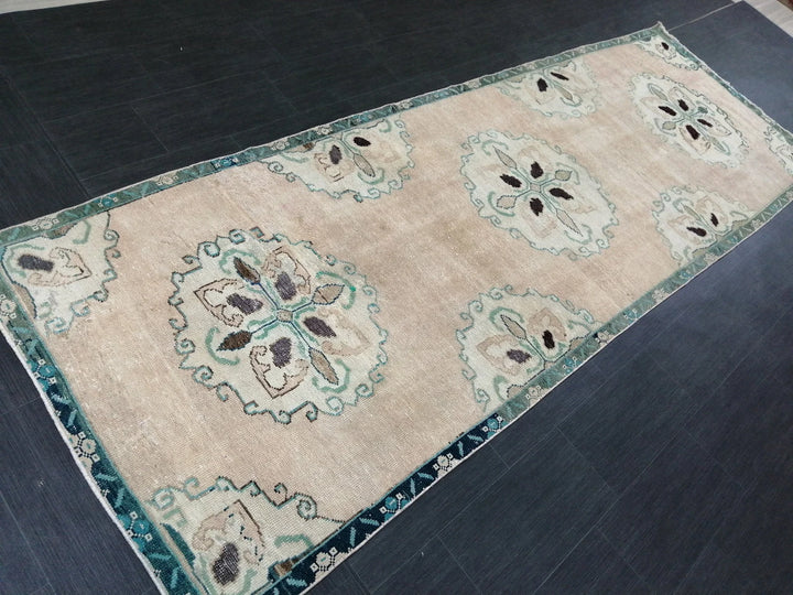 Pink Turkish Runner Rug 3' 10" x 11' 4" Hand-Knotted | No. WR99239