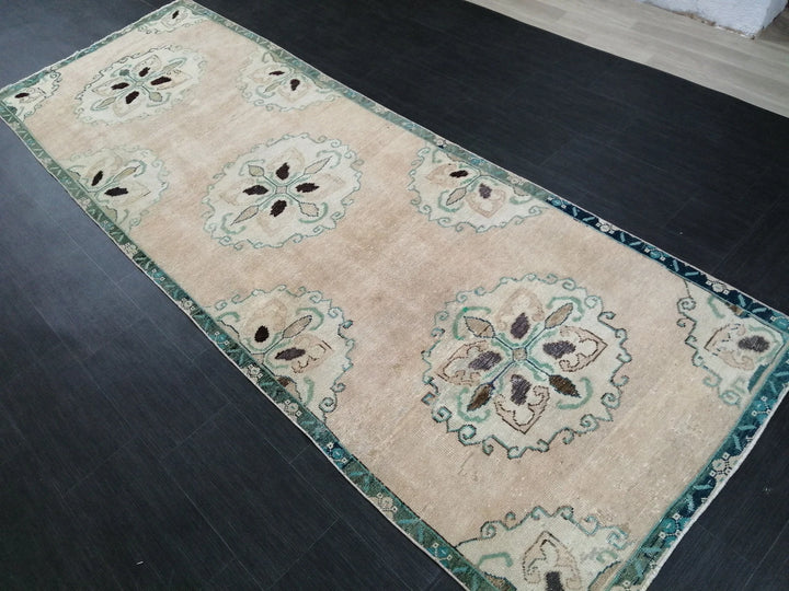 Pink Turkish Runner Rug 3' 10" x 11' 4" Hand-Knotted | No. WR99239