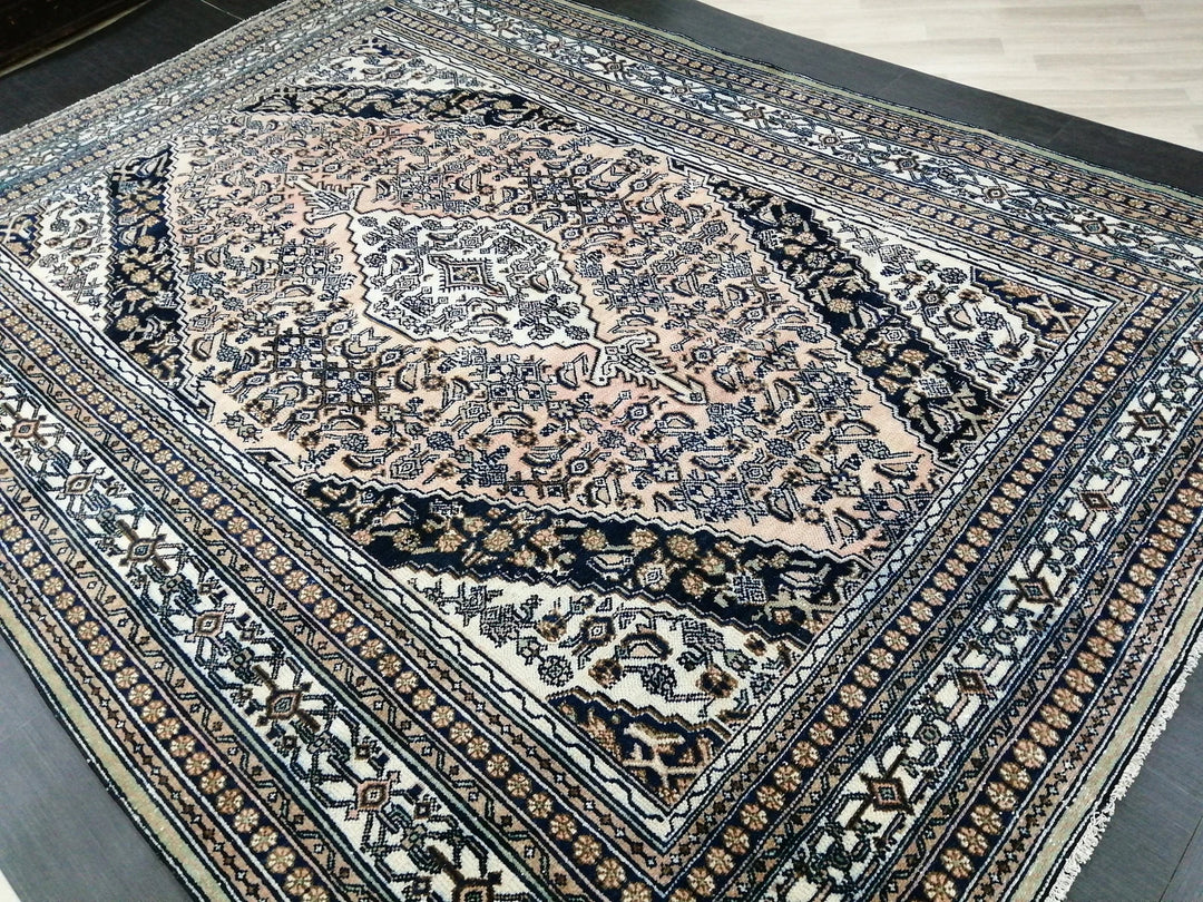 Navy Turkish Vintage Rug 8' x 11' 3" Hand-Knotted | No. WR99519