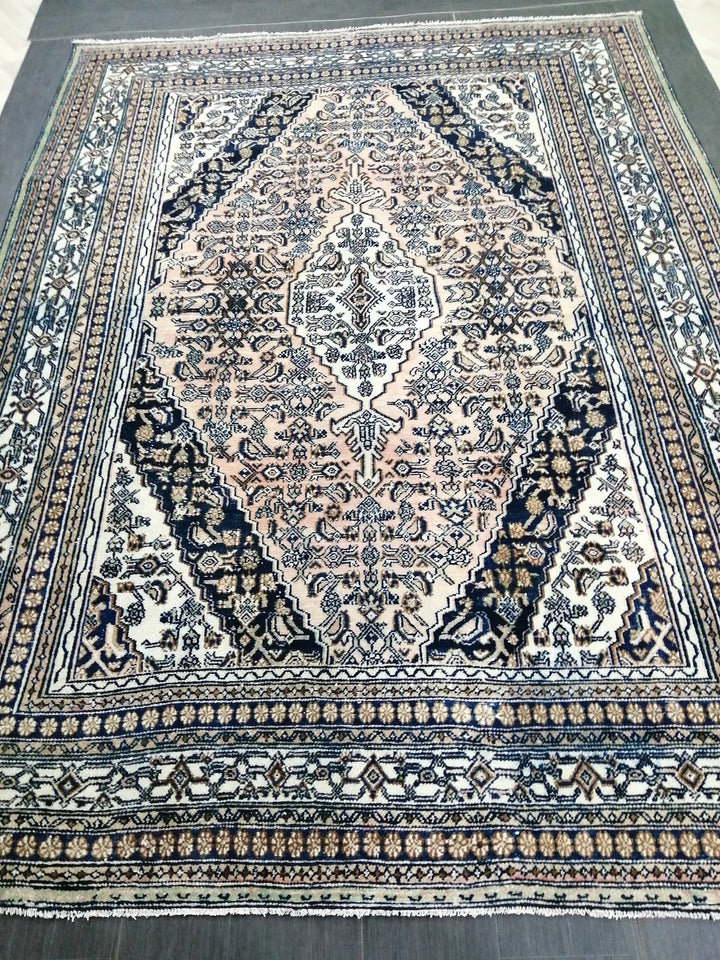 Navy Turkish Vintage Rug 8' x 11' 3" Hand-Knotted | No. WR99519