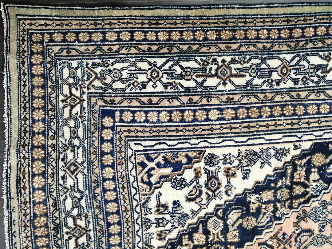 Navy Turkish Vintage Rug 8' x 11' 3" Hand-Knotted | No. WR99519