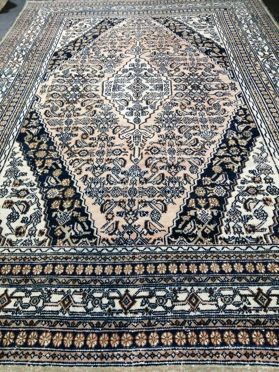 Navy Turkish Vintage Rug 8' x 11' 3" Hand-Knotted | No. WR99519