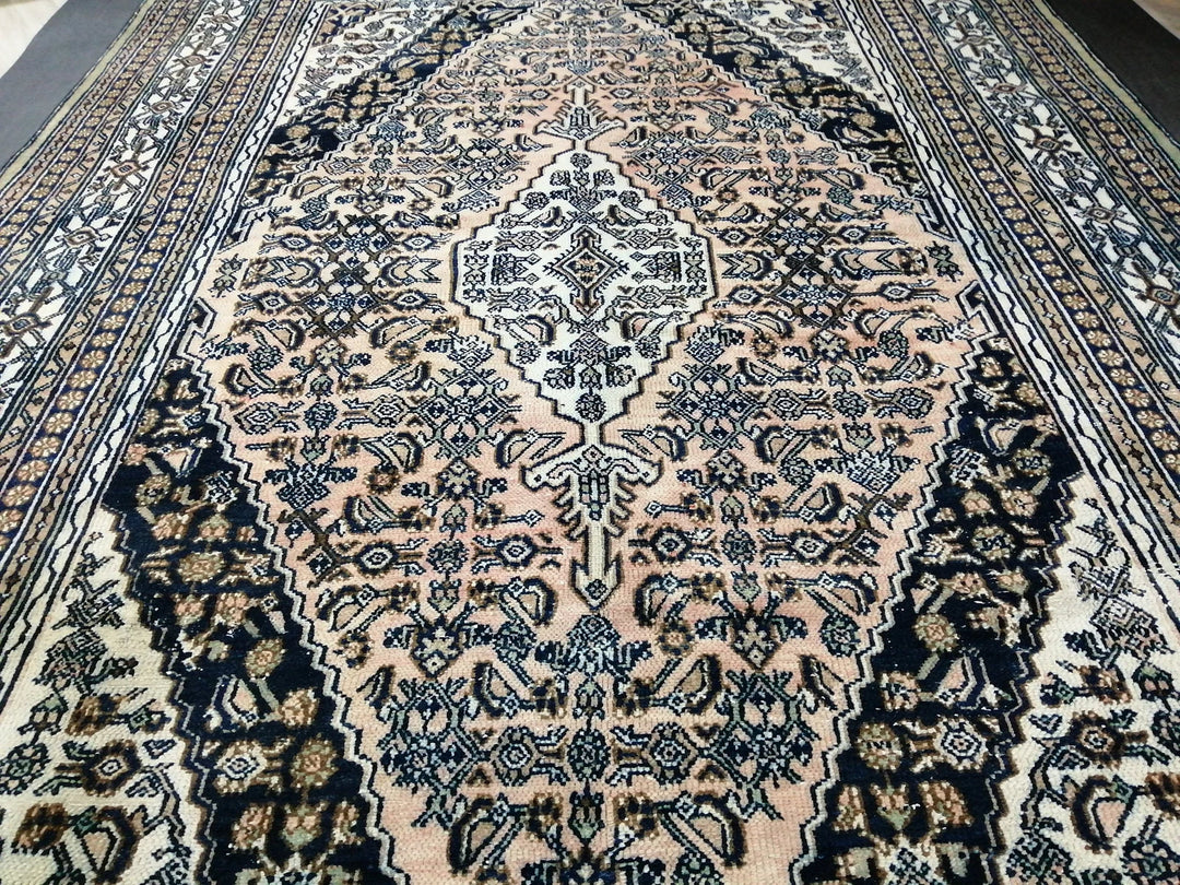 Navy Turkish Vintage Rug 8' x 11' 3" Hand-Knotted | No. WR99519
