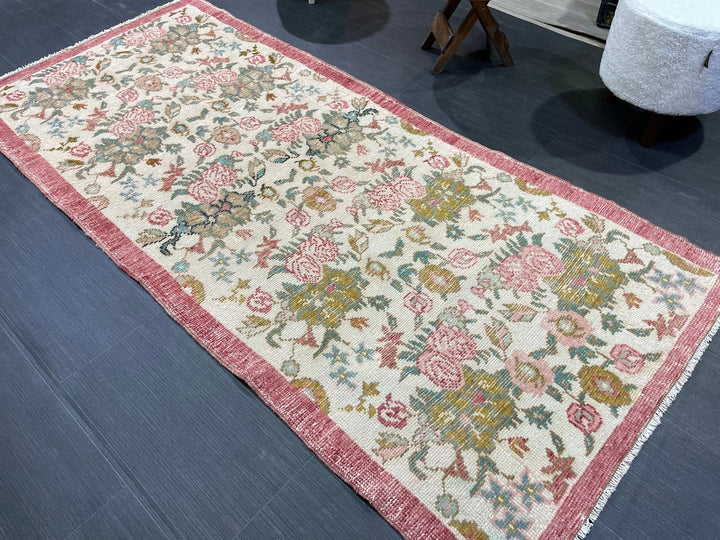 Rust Turkish Runner Rug 3' 2" x 7' 2" Hand-Knotted | No. WR99571