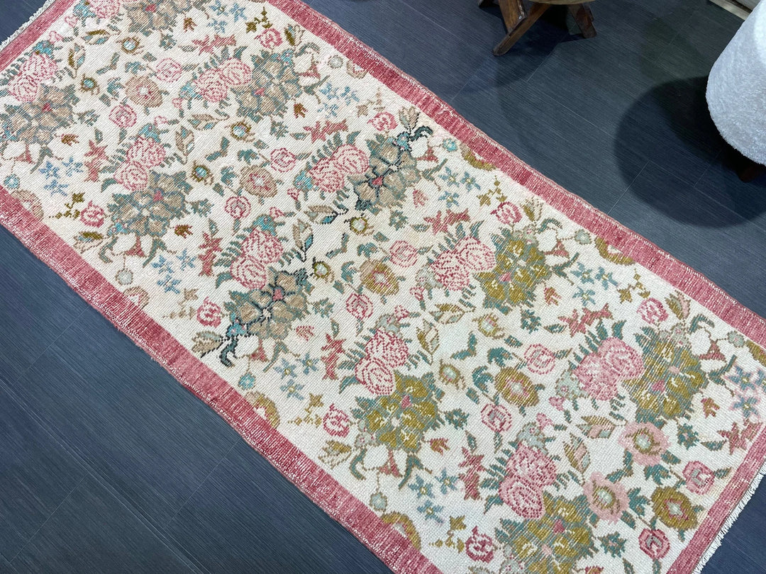 Rust Turkish Runner Rug 3' 2" x 7' 2" Hand-Knotted | No. WR99571
