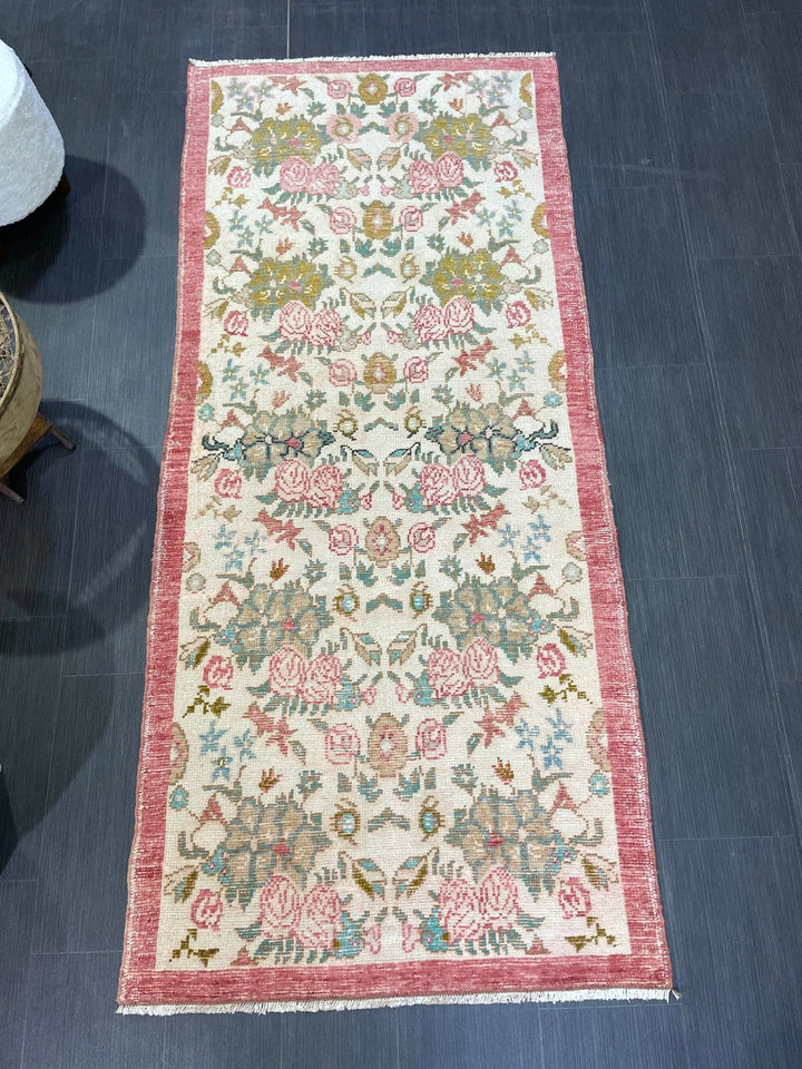 Rust Turkish Runner Rug 3' 2" x 7' 2" Hand-Knotted | No. WR99571