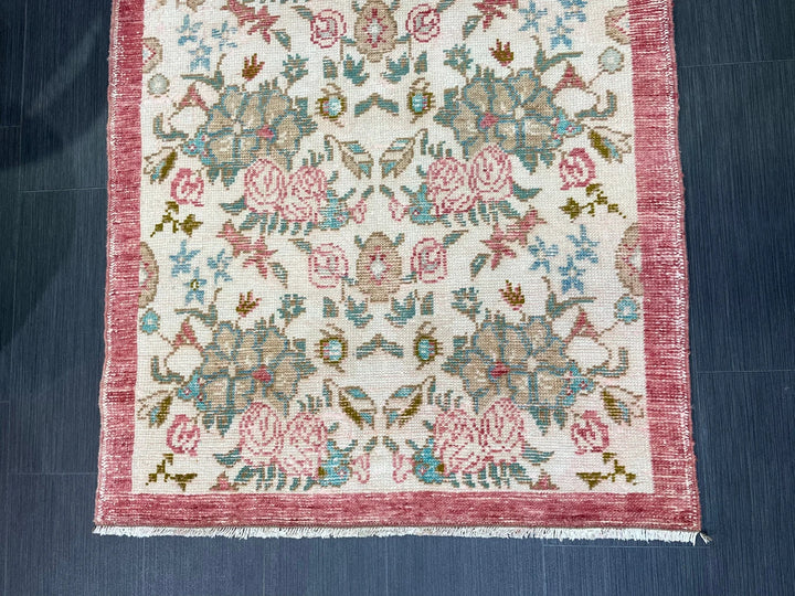 Rust Turkish Runner Rug 3' 2" x 7' 2" Hand-Knotted | No. WR99571