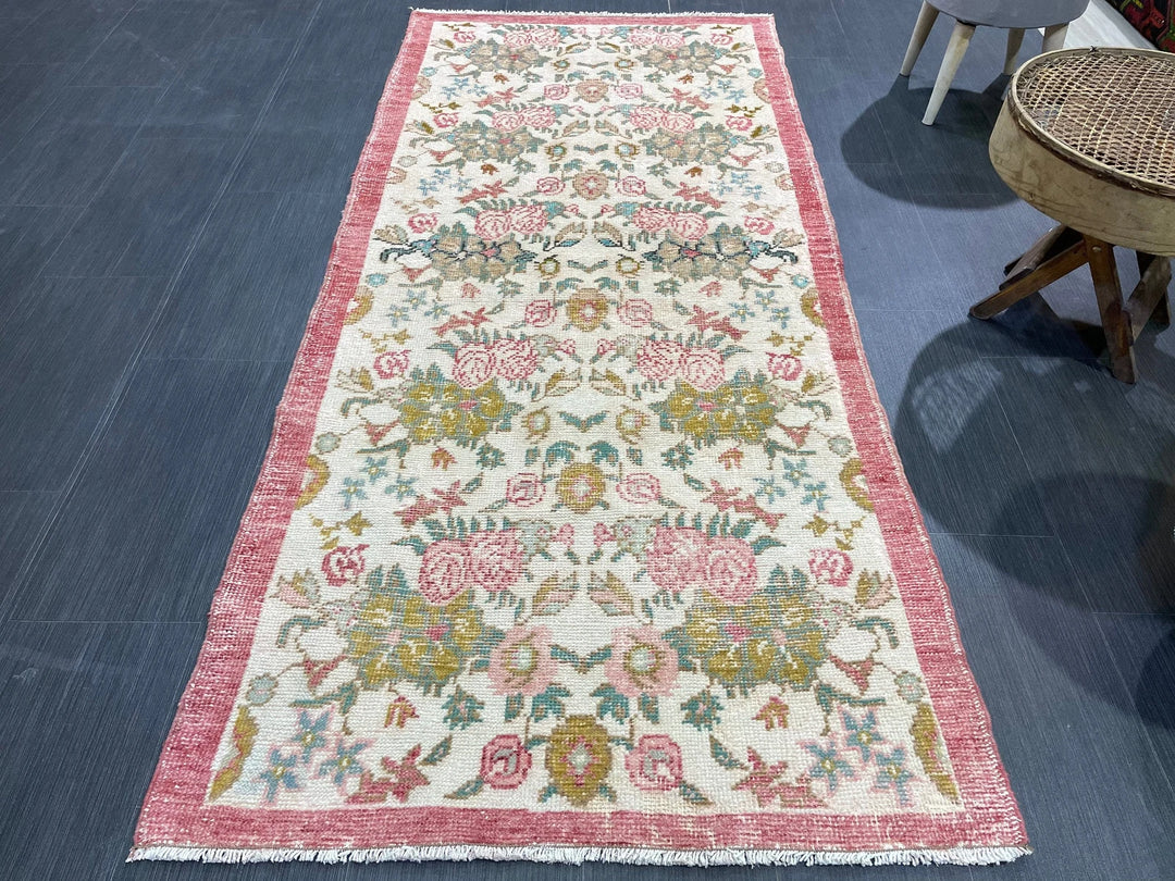 Rust Turkish Runner Rug 3' 2" x 7' 2" Hand-Knotted | No. WR99571