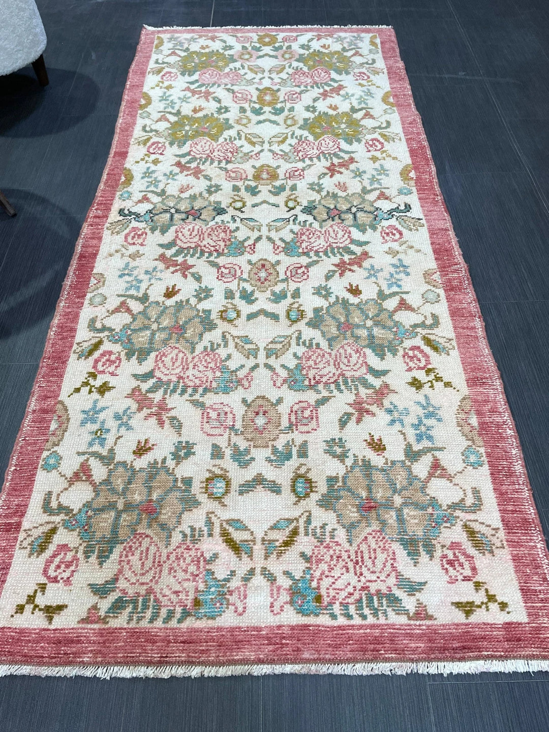 Rust Turkish Runner Rug 3' 2" x 7' 2" Hand-Knotted | No. WR99571