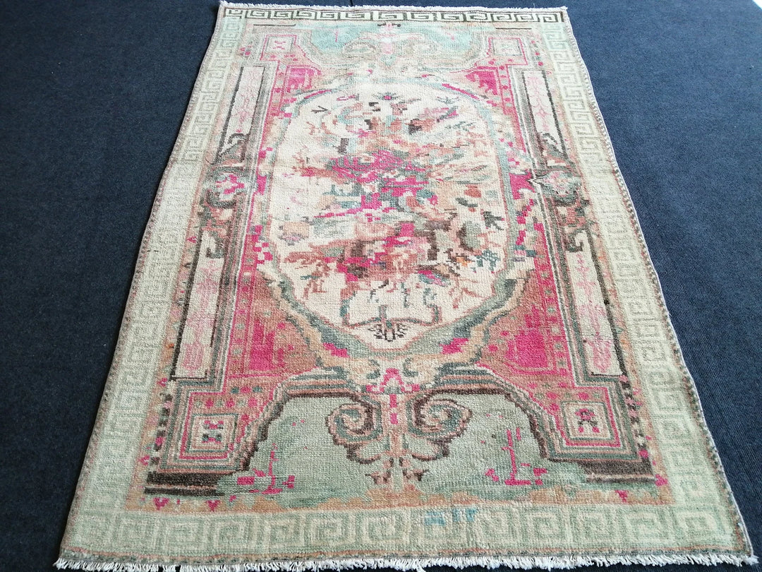 Rust Turkish Vintage Rug Hand-Knotted | No. WR99636