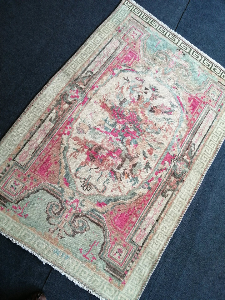 Rust Turkish Vintage Rug Hand-Knotted | No. WR99636