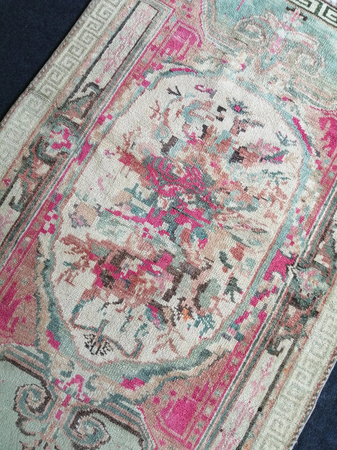 Rust Turkish Vintage Rug Hand-Knotted | No. WR99636