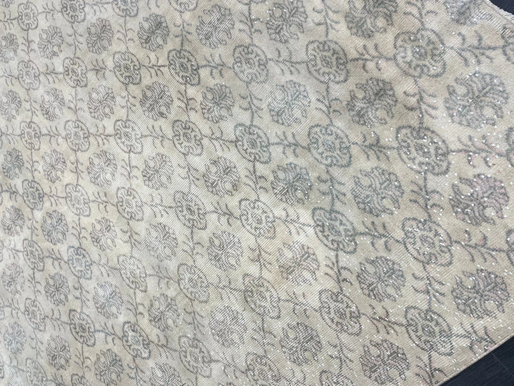 Beige Turkish Runner Rug 7' 5" x 11' 11" Hand-Knotted | No. WR99698