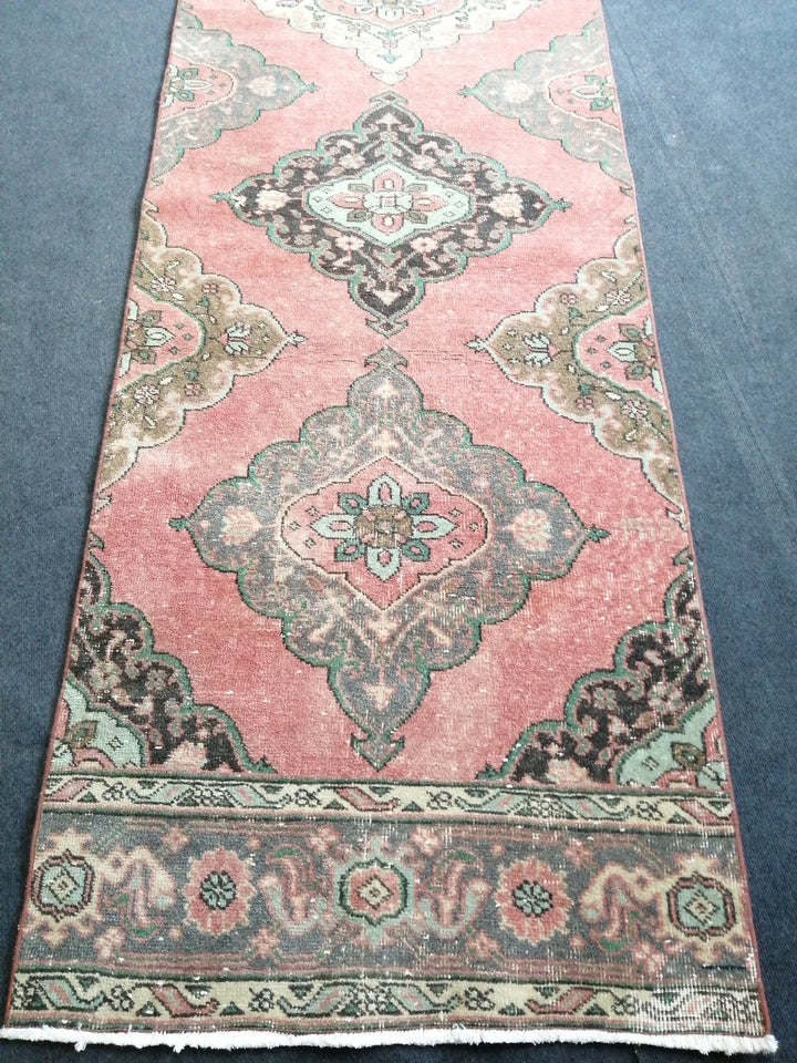 Rust Turkish Runner Rug 3' x 12' 8" Hand-Knotted | No. WR99948