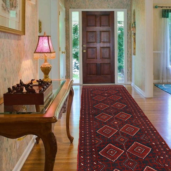 Traditional Mashwani Runner Carpet 2' 4" x 10' 9" - No. AL69028