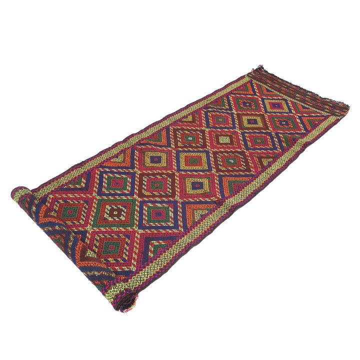 Afghan Suzuni Rug 2' 6" x 9' 0" Flat-Weave pattern