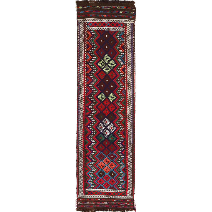 Afghan Suzuni Rug 2' 0" x 7' 6" Flat-Weave