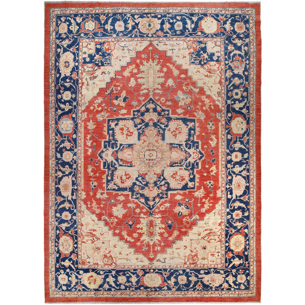 Handmade Persian Design Heriz Carpet 10' 3" x 14' 3" - No. AL12245
