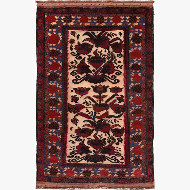Handmade Barjista Kilim Rug 3' 9" x 6' 2" - No. AL66234