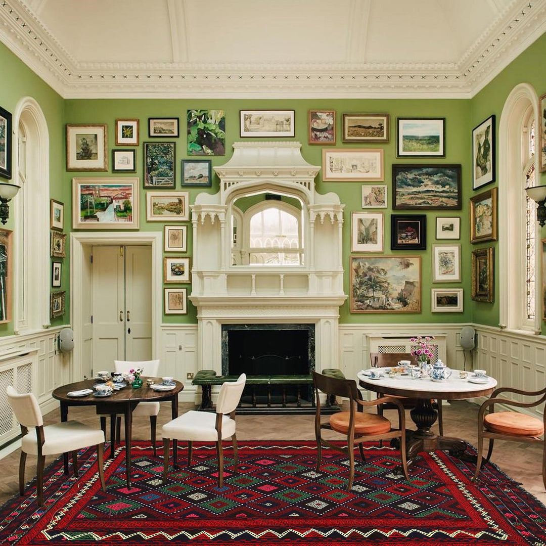 Hand Knotted Suzuni Kelim 5' 1" x 8' 5" - No. AL77522