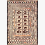 Handmade Soumak Kelim 4' 4" x 6' 4" - No. AL72333