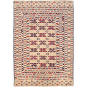 Handmade Soumak Kelim 4' 1" x 5' 10" - No. AL25244