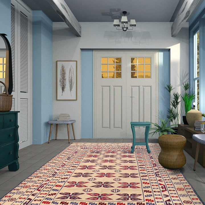 Handmade Soumak Kelim 4' 1" x 5' 10" - No. AL25244